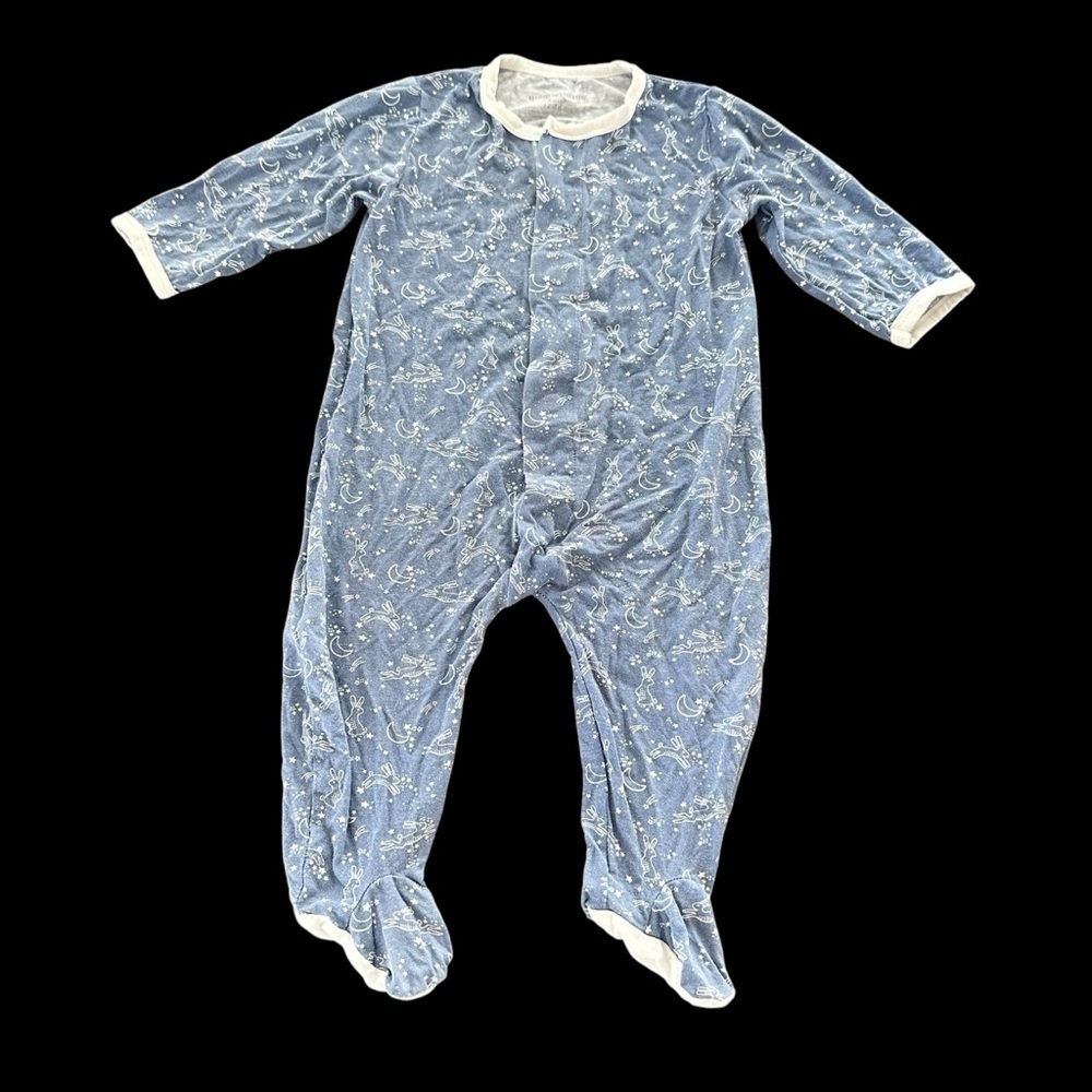 Magnetic Me Baby 3-6 months Blue Bunny Magnet Footie Pajamas Stars Rabbit Easter